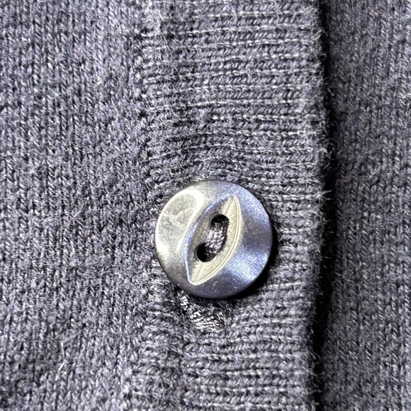 H&M Women's Basic Long Sleeve Button Up Cardigan Sweater Size Small Navy Blue - Picture 3 of 13